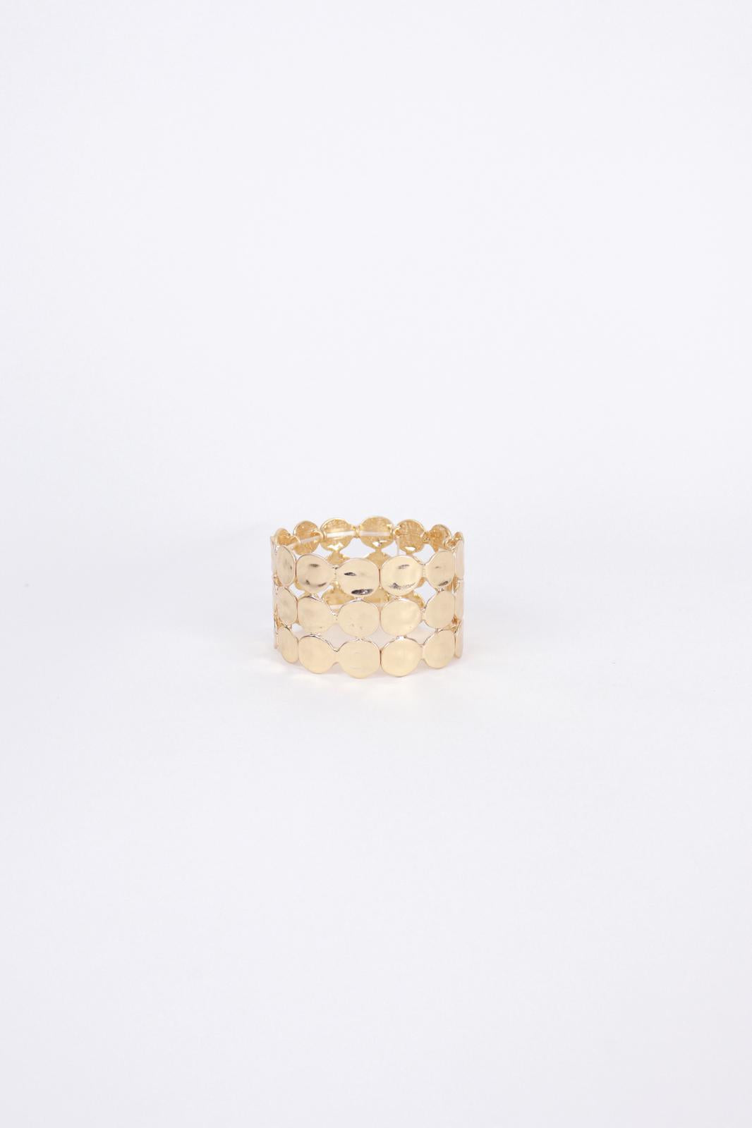 Karen Sampson - J12130 Gold three tier bracelet