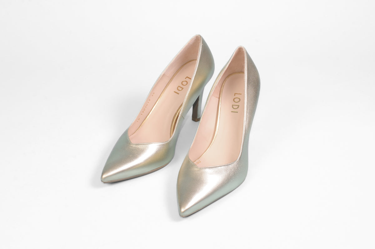 Lodi - Rabot Gold Leather Court Shoe