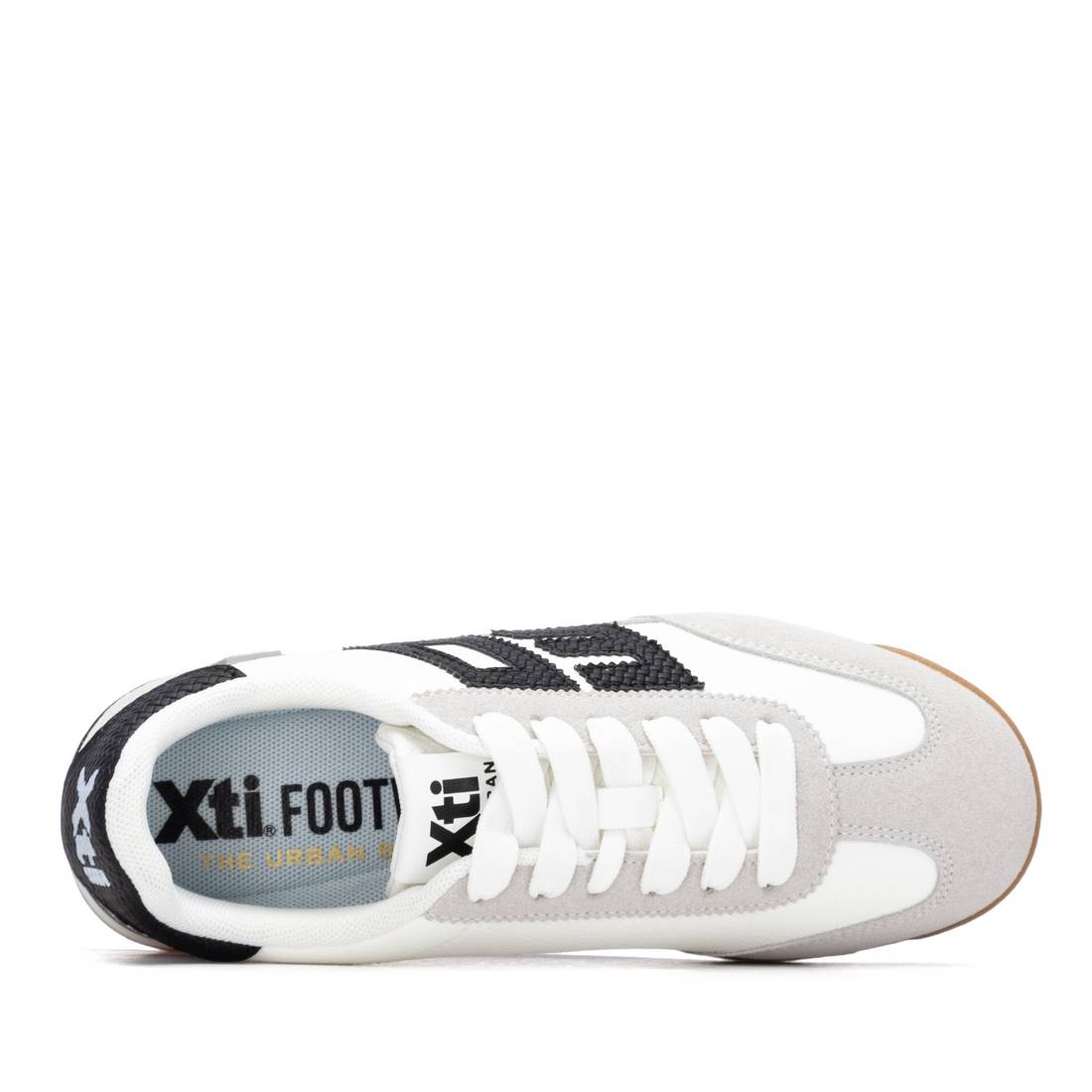 XTI - 140518 White & Grey Retro Trainer