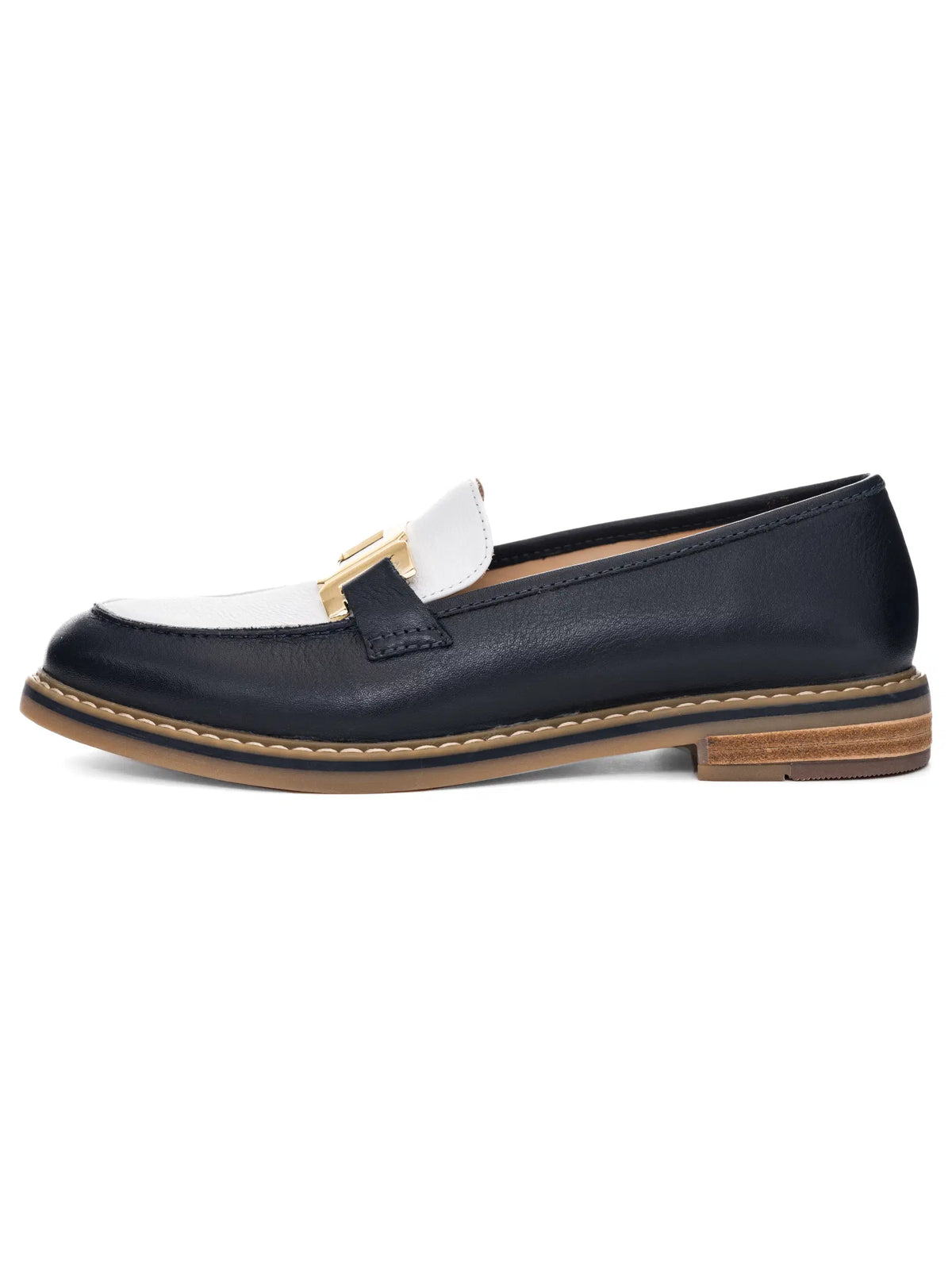 Ara - 11252 Navy and White Loafer