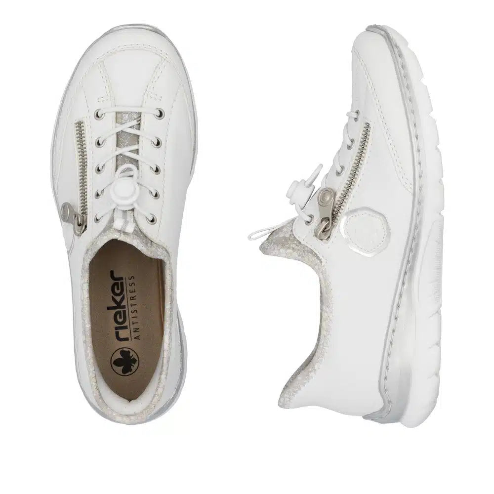 Rieker - L32F1 White Slip On Trainer