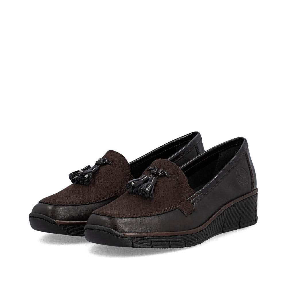 Rieker - 53771 Brown Wedge Loafer