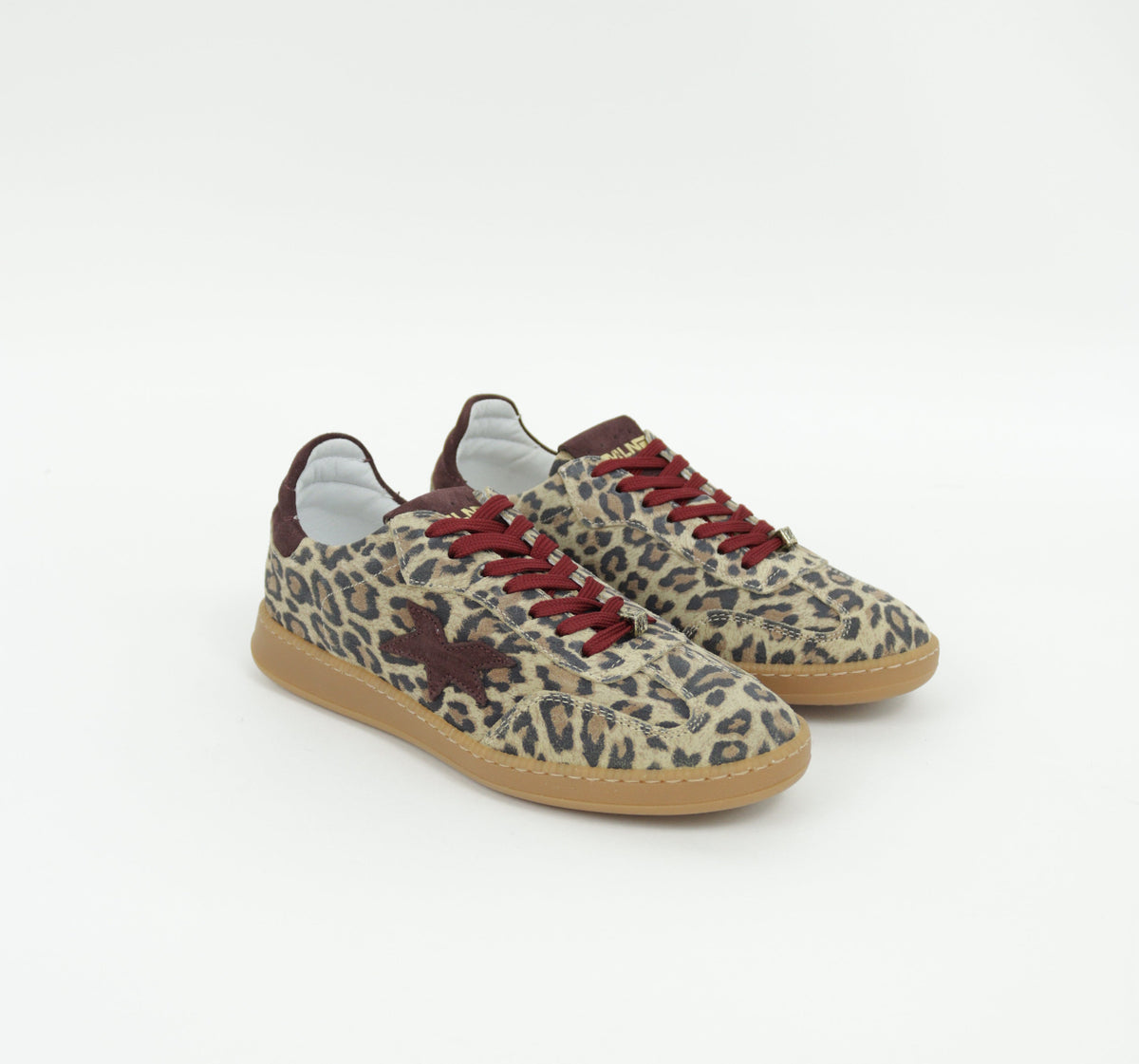 Méliné - 525R Leopard & Burgundy Trainer