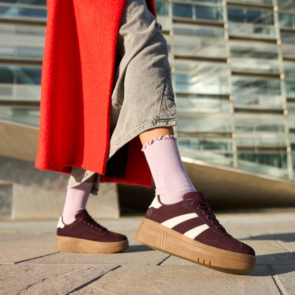 Rieker - M7601 Burgundy Platform Trainer