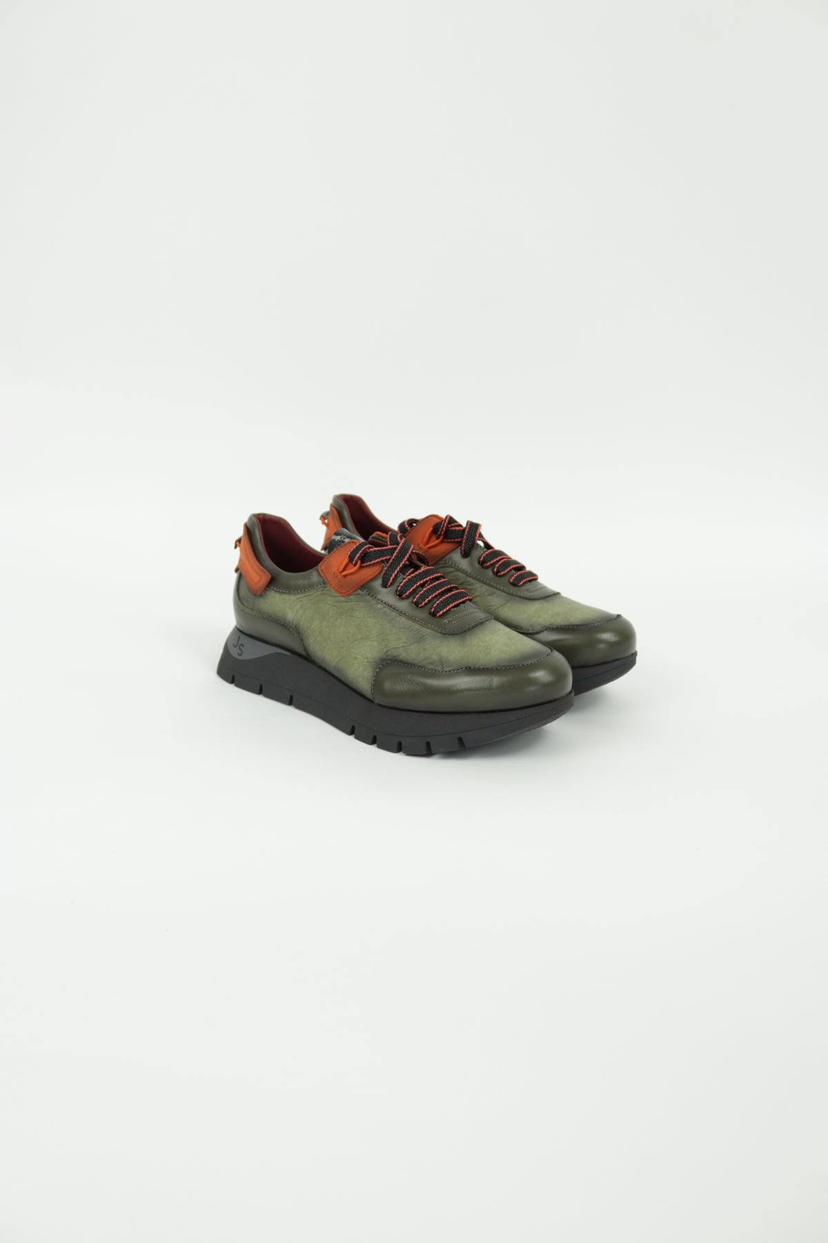 Jose Saenz - 2287 Khaki and Orange Wedge Shoe