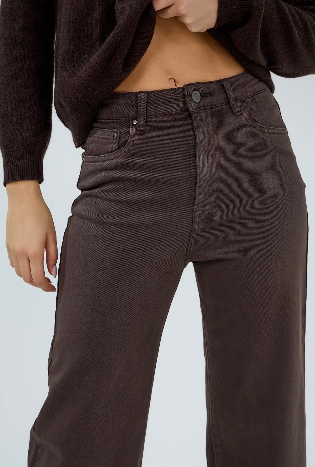 Anna - 6991 Chocolate Brown Barrel Jeans
