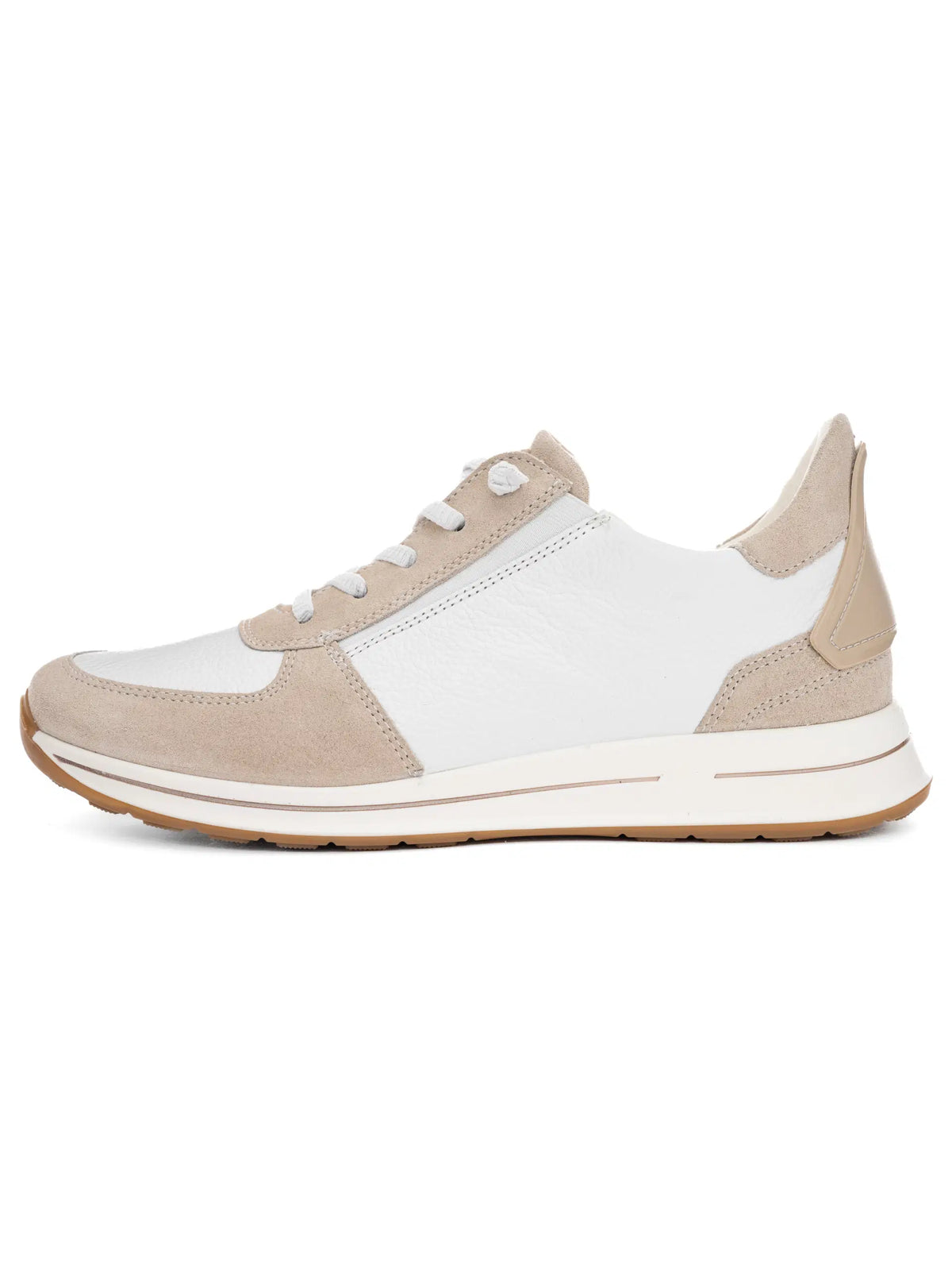 Ara - 24386 Beige and White Slip On Trainer