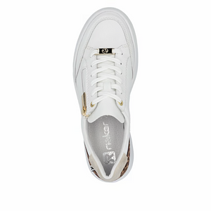 Rieker - M1900 White and Leopard Zip Trainer