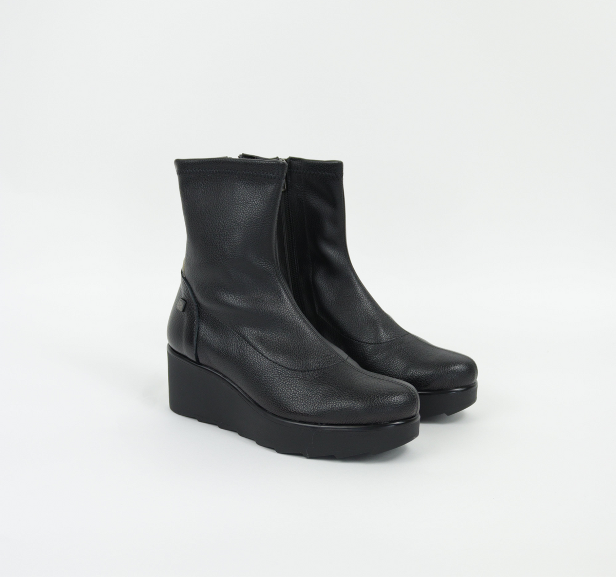 Jose Saenz - 6427 Black Wedge Sock Boot