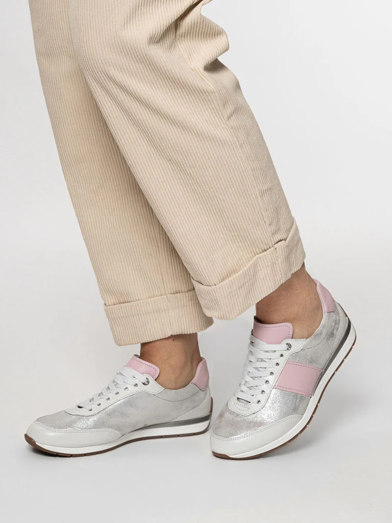 Ara - 50904 Silver & Pink Trainer