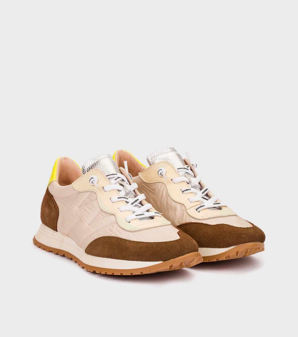 Wonders - A-4802 Beige and Khaki Trainer