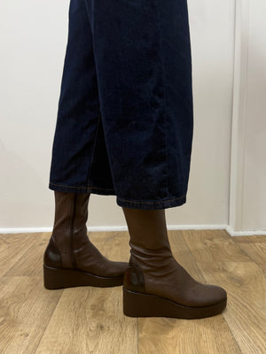 Jose Saenz - 6428 Brown Sock Wedge Knee High