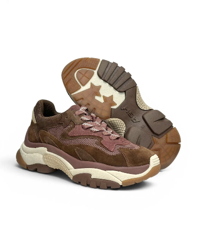 Ash - Addict Brown/Burgundy Trainer