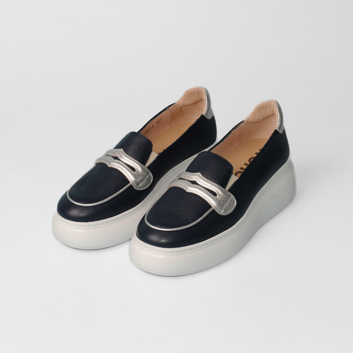 Wonders - A-2671 Navy Wedge Loafer