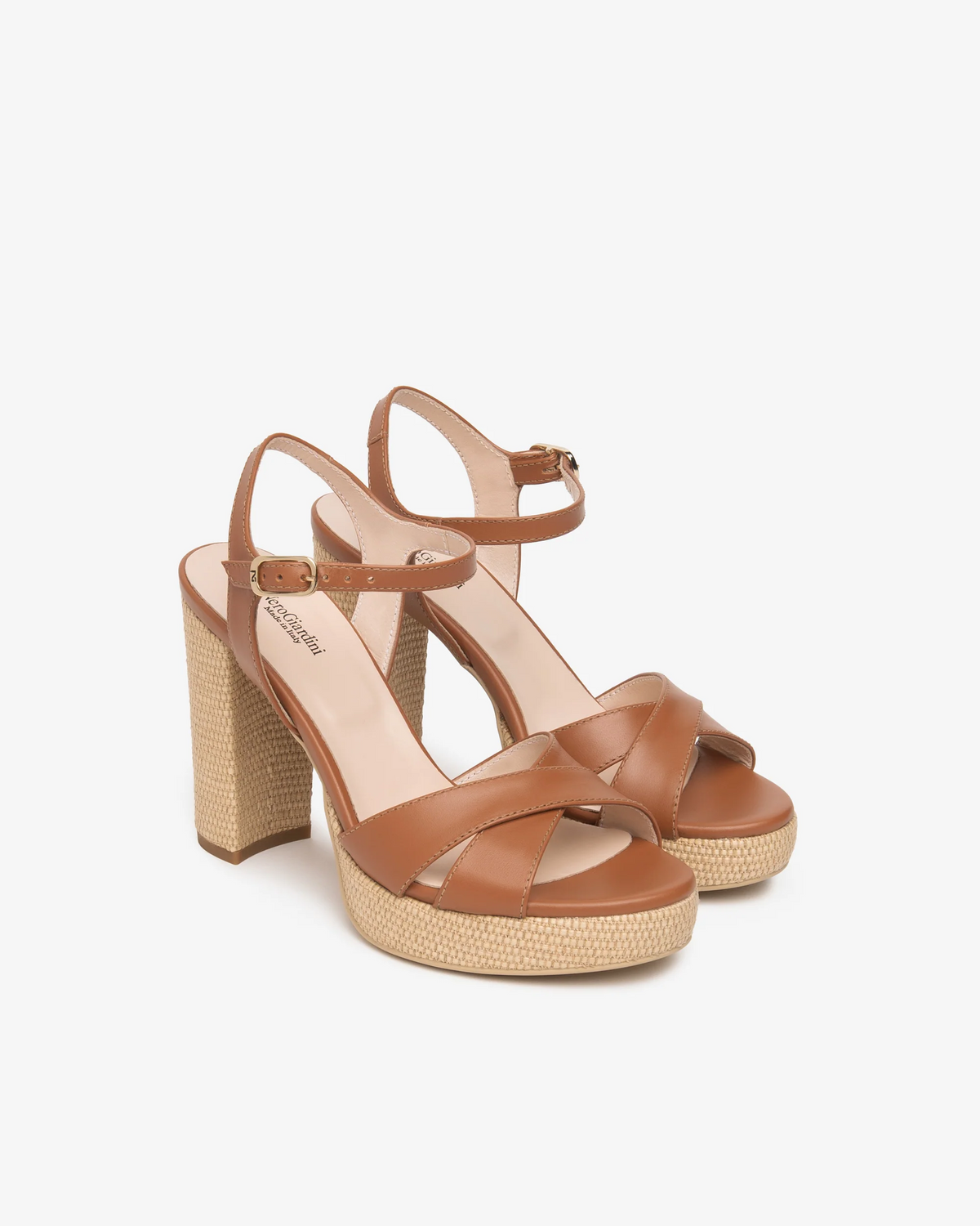 NeroGiardini - E815810 Tan Platform Sandal