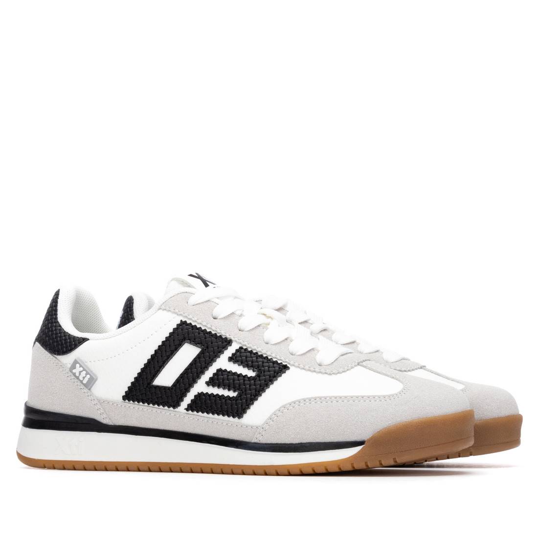 XTI - 140518 White & Grey Retro Trainer