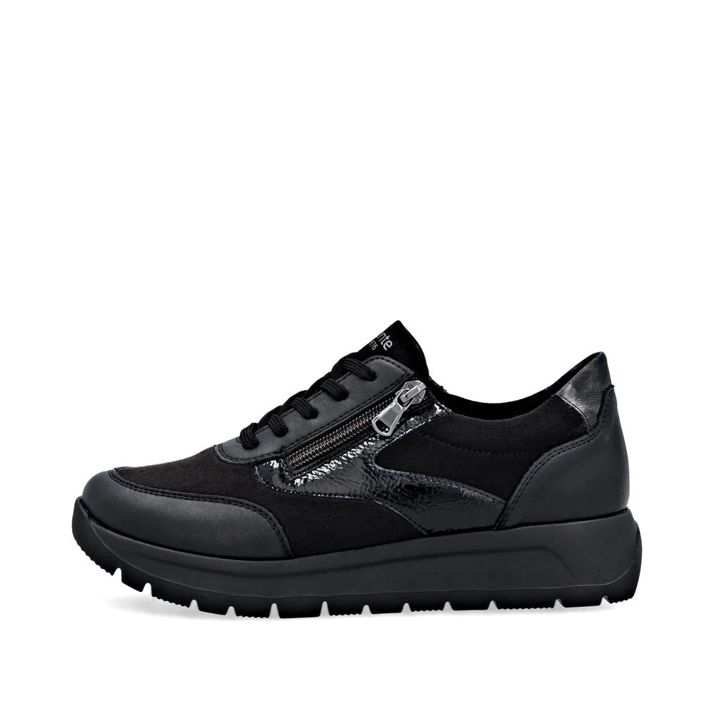 Remonte - D2V02 Black Stretch Zip Trainer