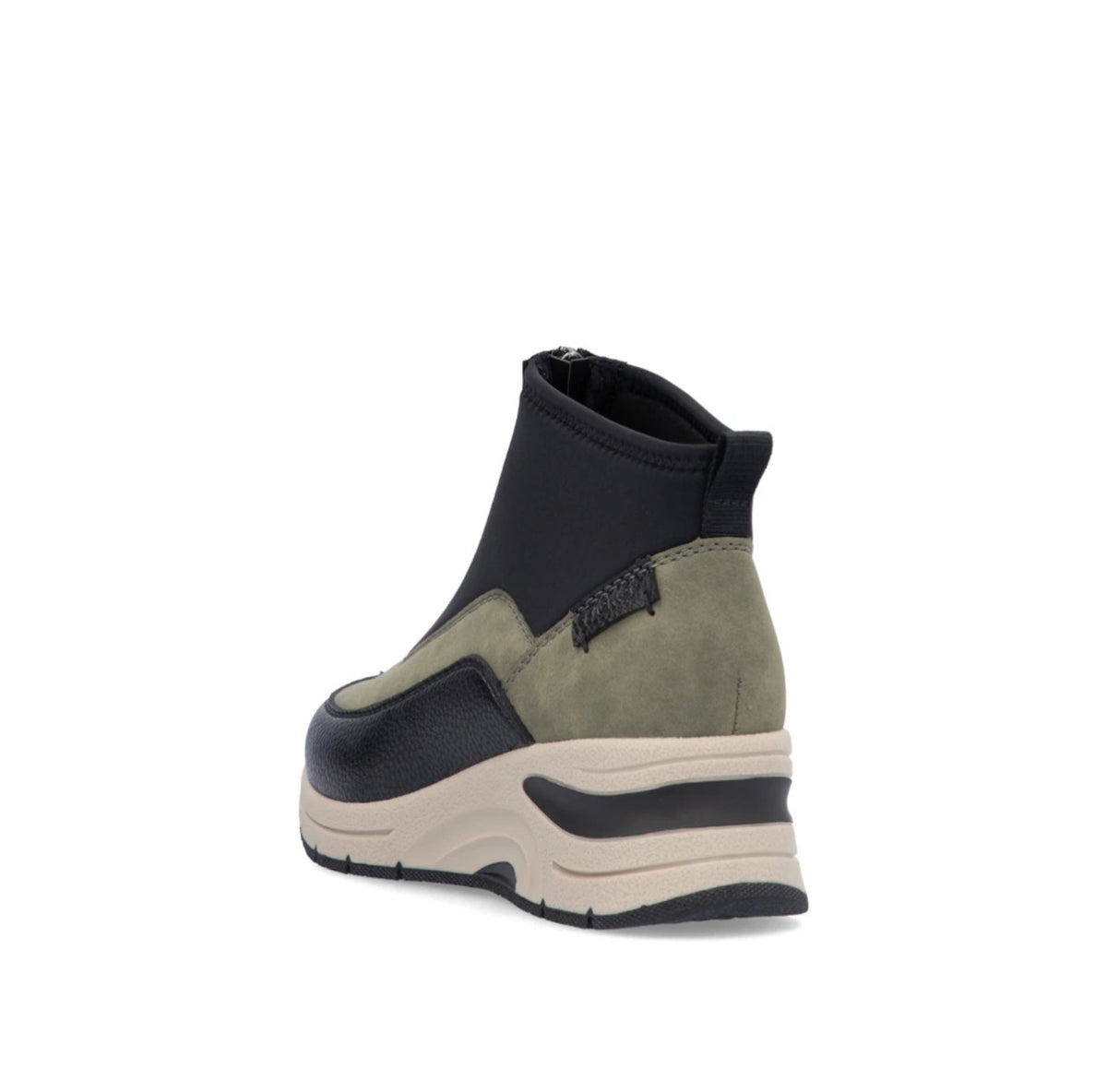 Rieker - N9632 Khaki Zip Wedge Boot