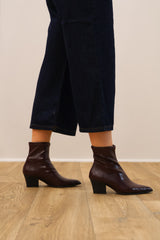 Miss Elastic - 78151 Burgundy Ankle Sock Boot
