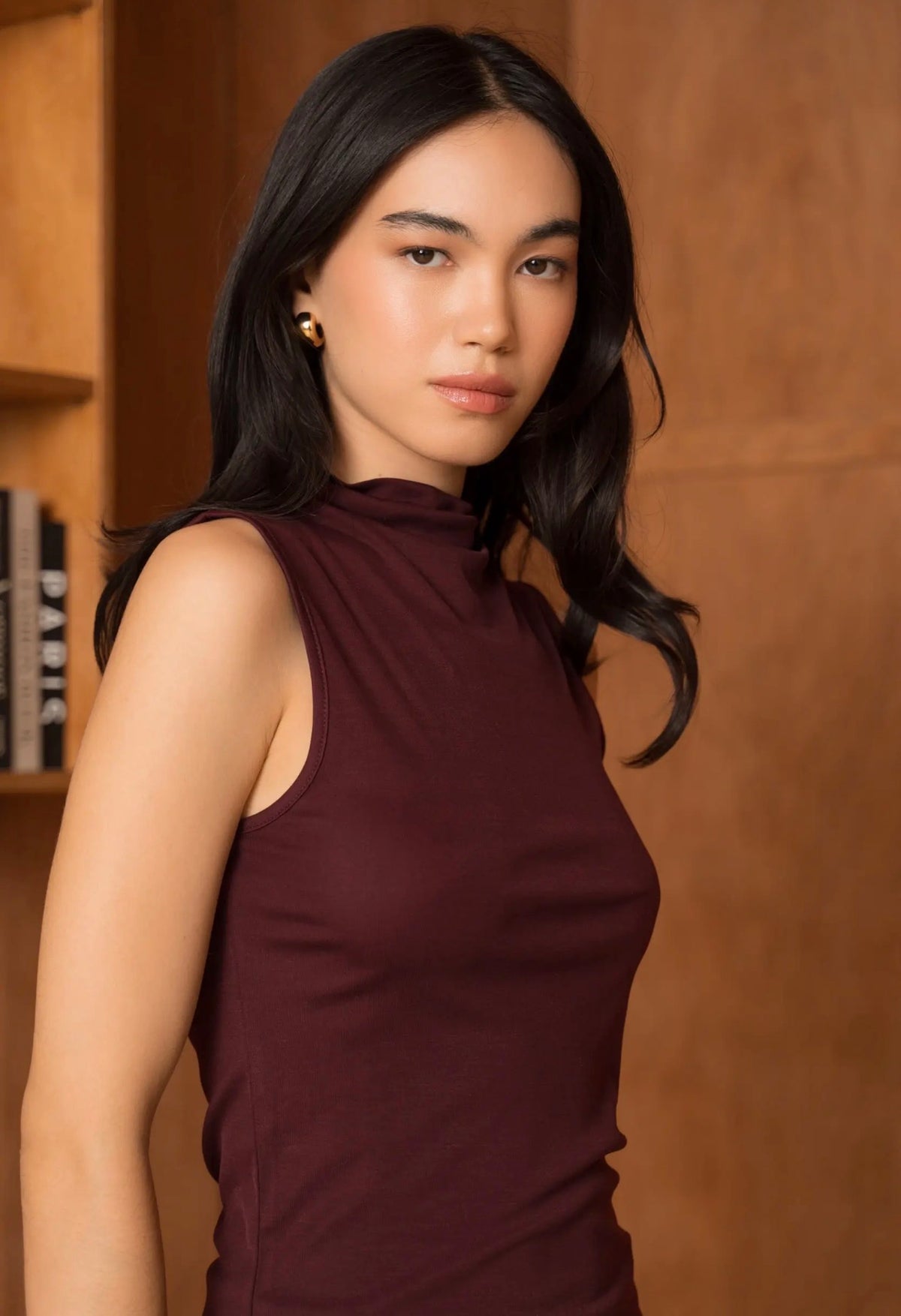 Anna - Burgundy Sleeveless Top