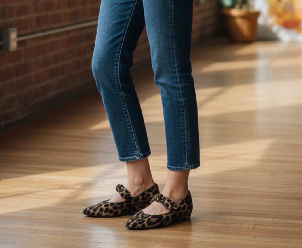 Wonders - A-3840 Leopard Wedge Mary Jane