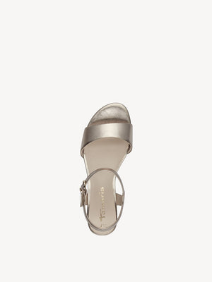 Tamaris - 28249 Gold Block Heel Sandals