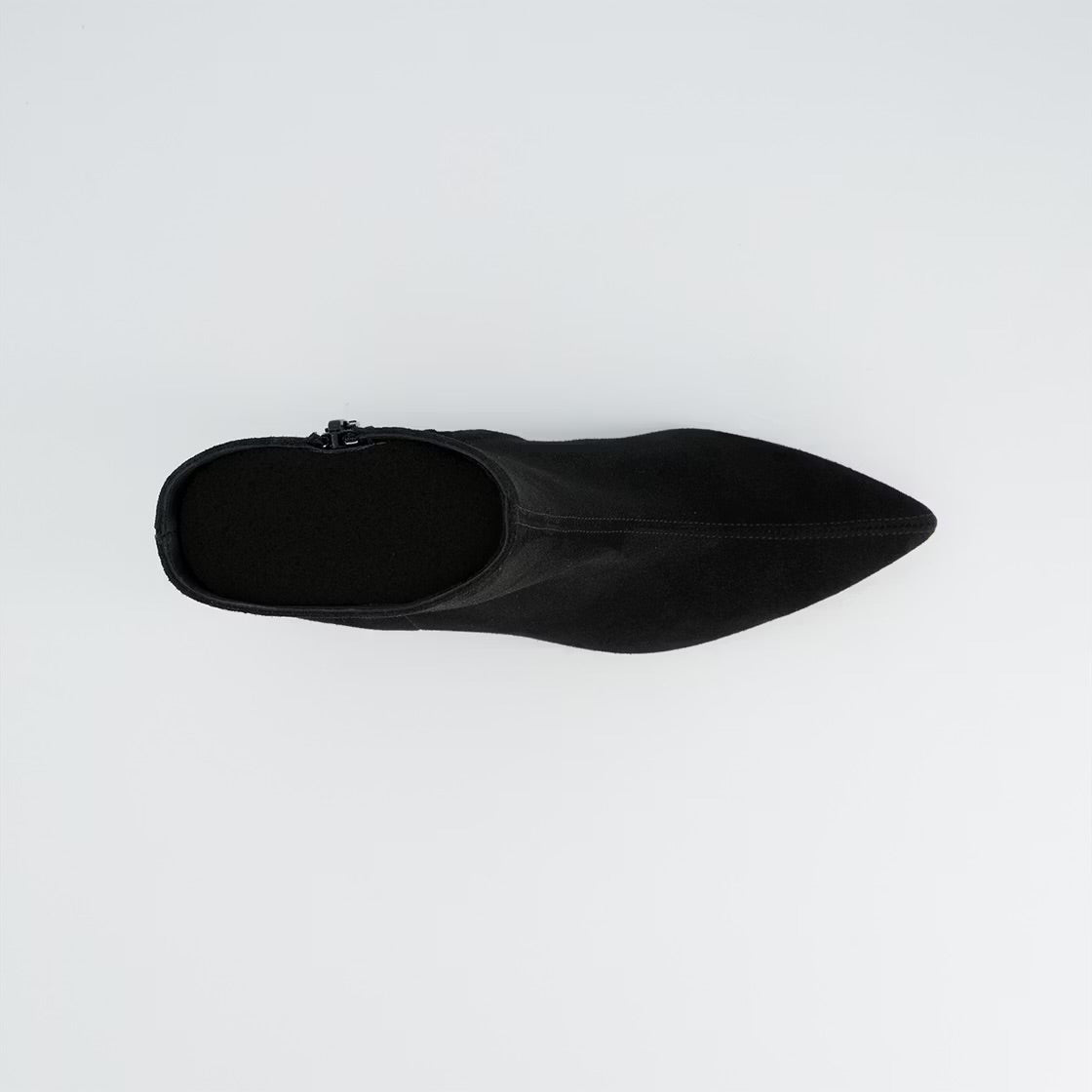 Paul Green - 8288 Black Suede Kitten Heel Boot