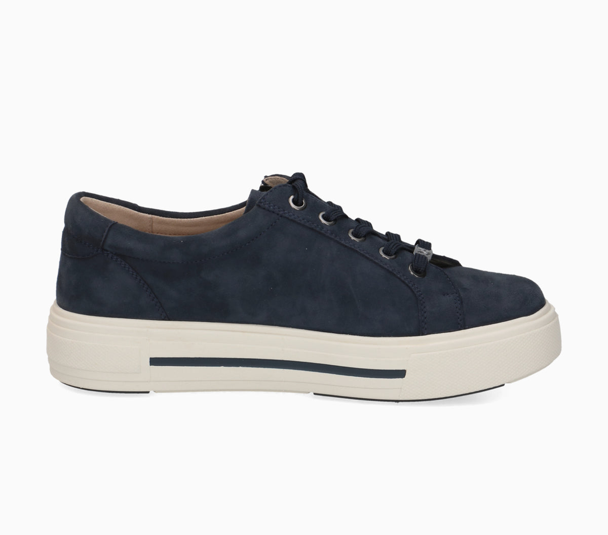 Caprice - 23351 Navy Trainer with a Lace and Zip