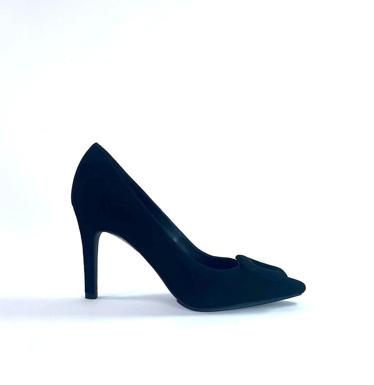 Lodi - Roti Black Suede Court Shoe