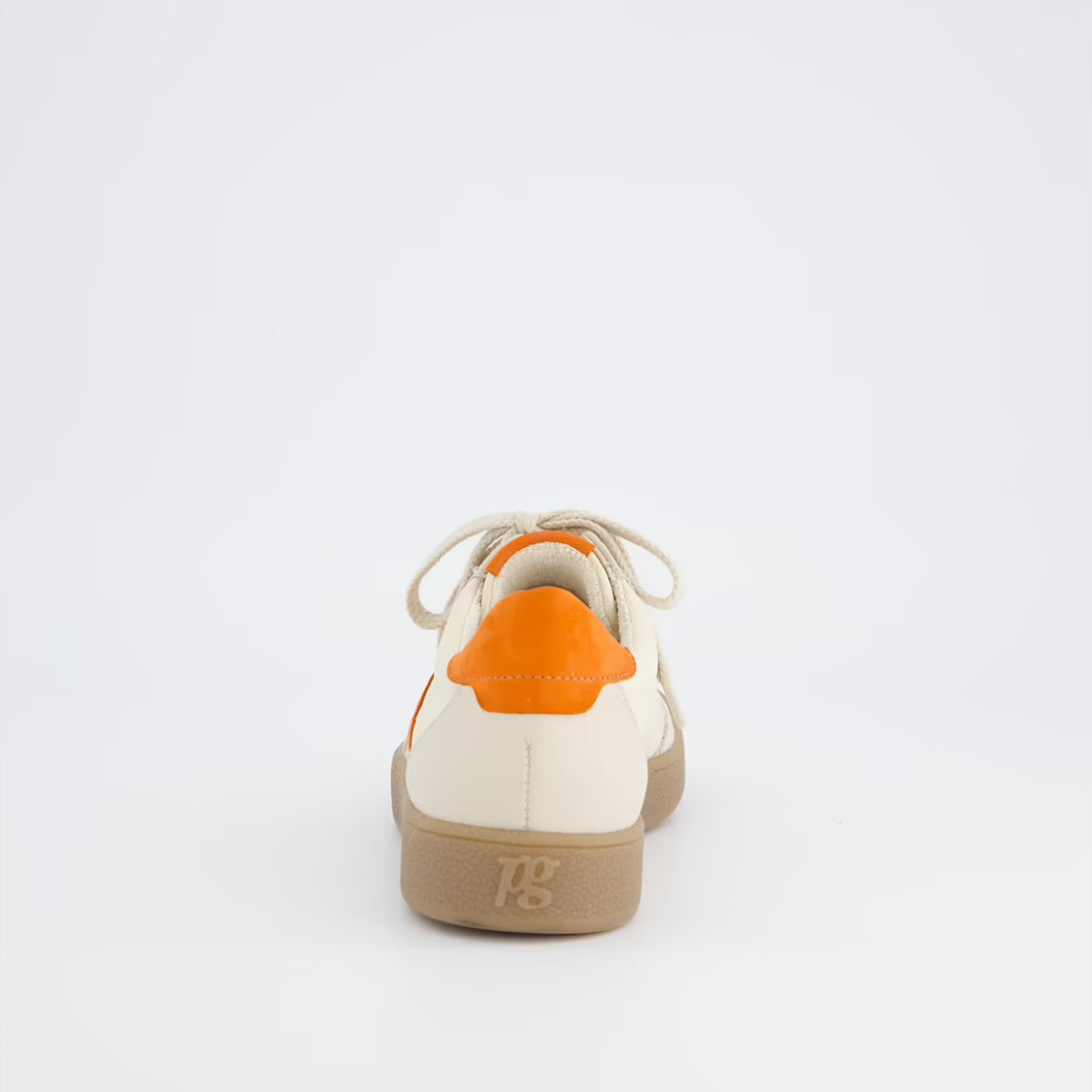 Paul Green - 5437 Cream and Orange Retro Trainer