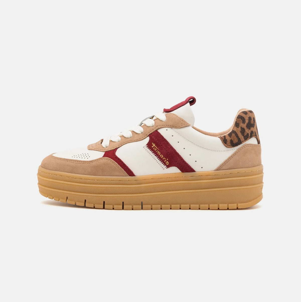 Tamaris - 23773 Beige Multi Platform Trainer