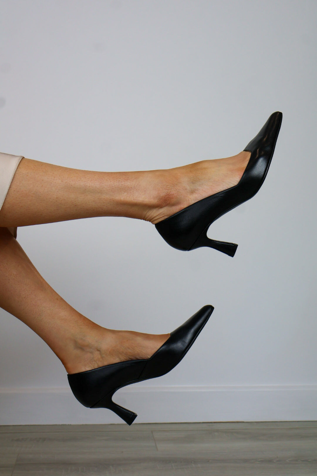 Lodi - Genuis Black Leather Court Shoe