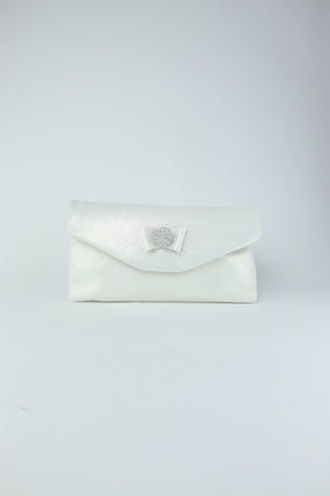 Le Babe - Boanna White/Silver Cluster Clutch Bag