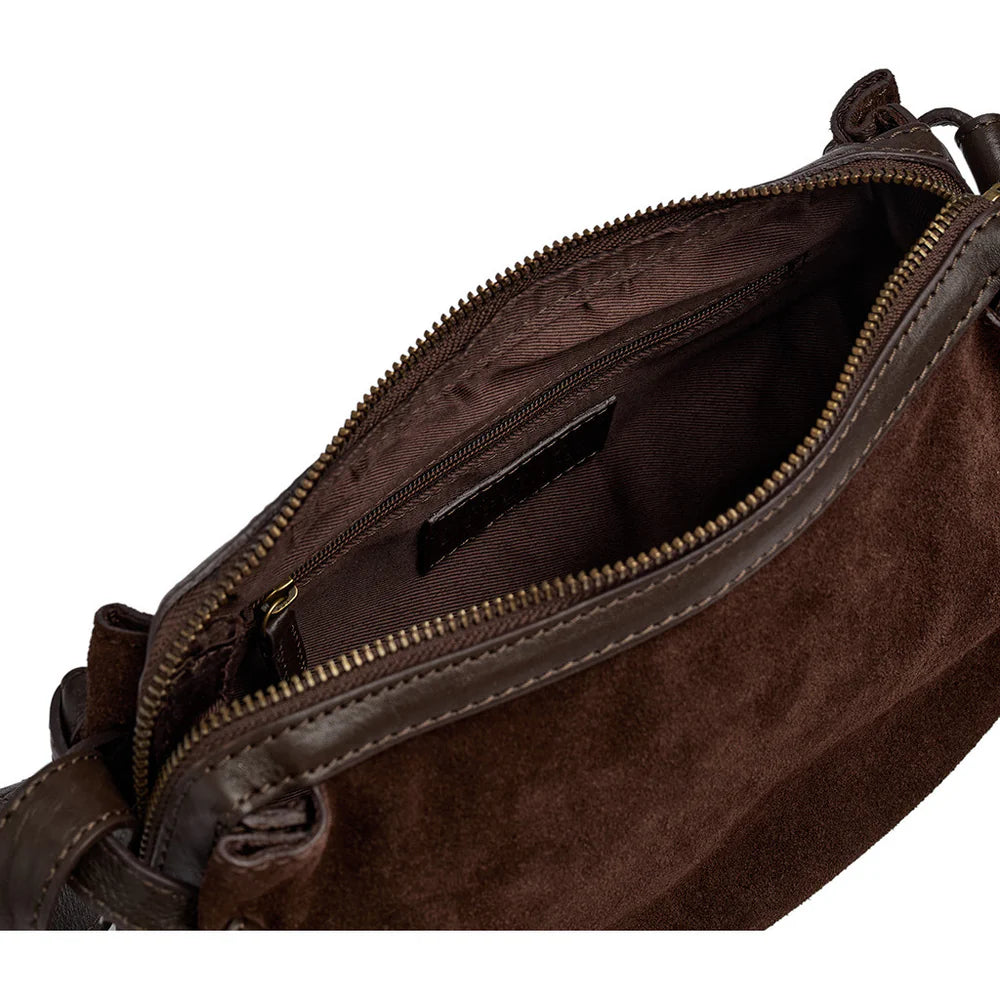 Depeche - 16648 Brown Suede Shoulder Bag