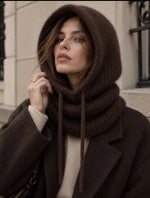 Anna - Brown Hooded Balaclava