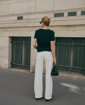 Anna - Cream Barrel Jeans