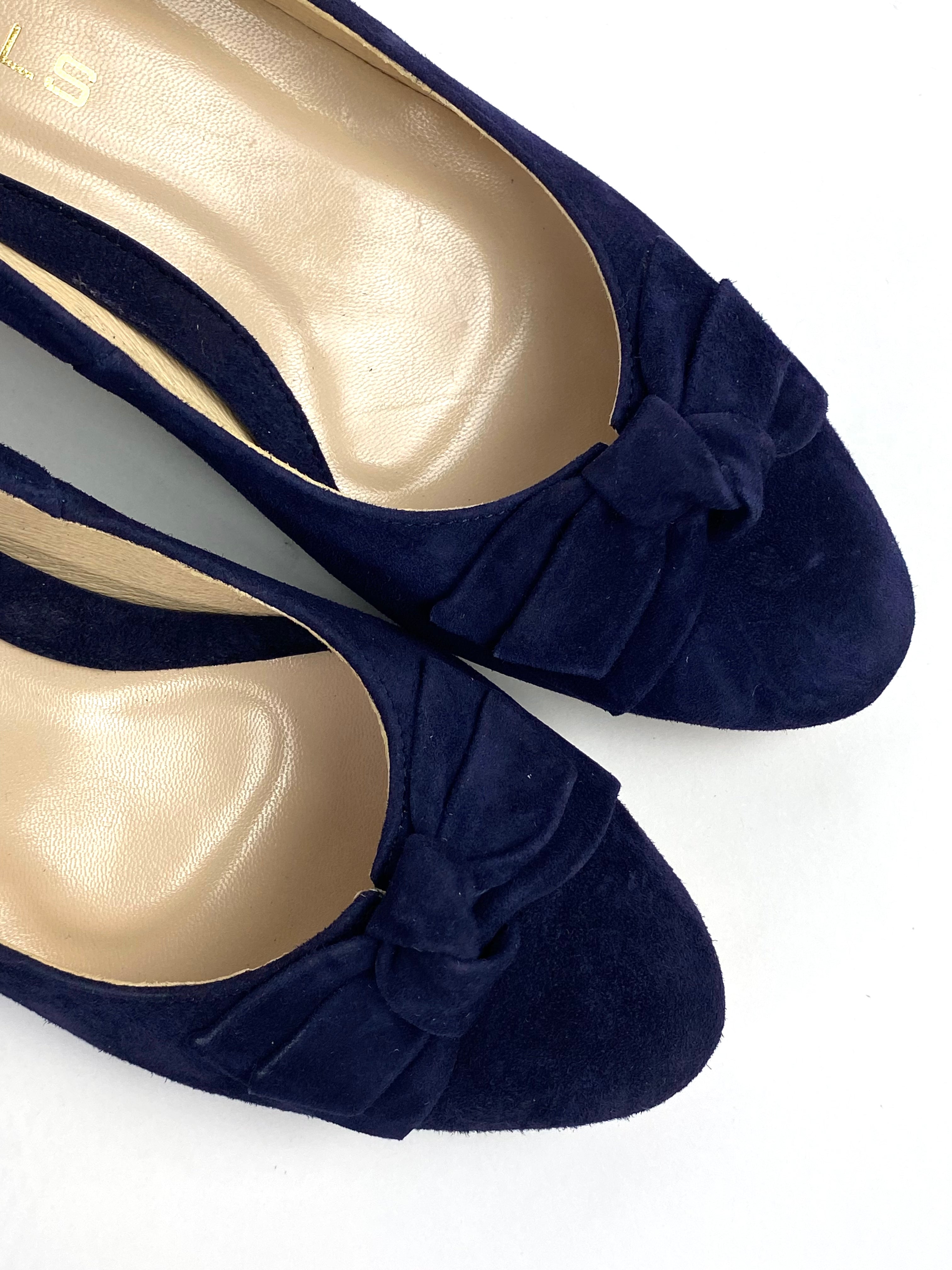 Rachels - Z7705 Navy Bow Court Shoe