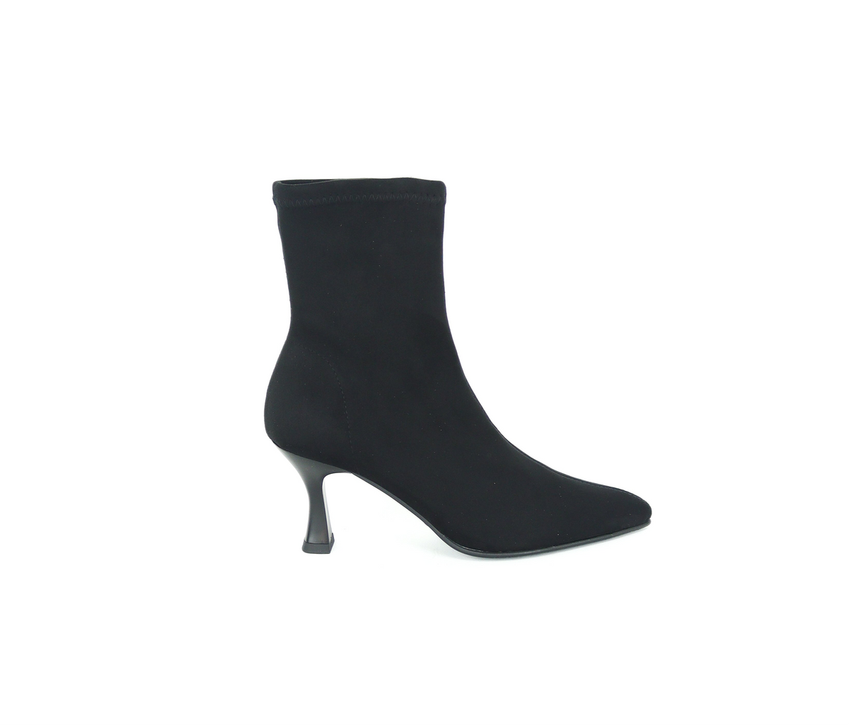 Miss Elastic - 78042 Black Sock Ankle Boot