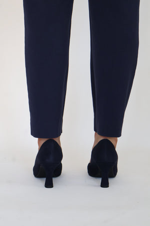 Lodi - Genius Navy Suede Court Shoe