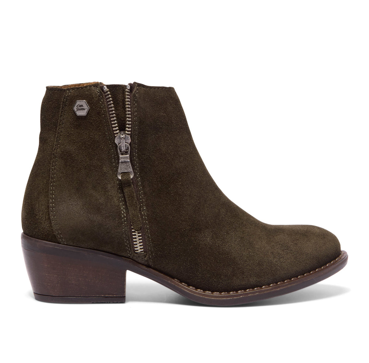 Carl Scarpa - Fermato Olive Suede Ankle Boot