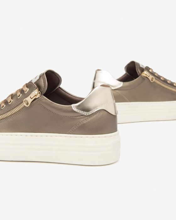 NeroGiardini - I514185D Bronze Zip Platform Trainer