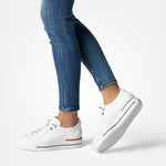 Paul Green - 5017 White and Nautical Slip On Trainers