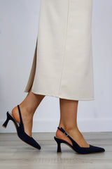 Lodi - Gelines Navy Suede Slingback