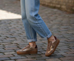 Meline - 525 SBT Taupe/Burgundy Platform Trainer