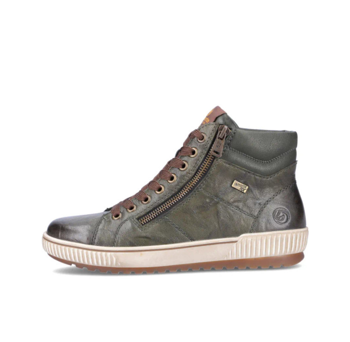 Remonte - D0772 Bottle Green Zip Hi Top