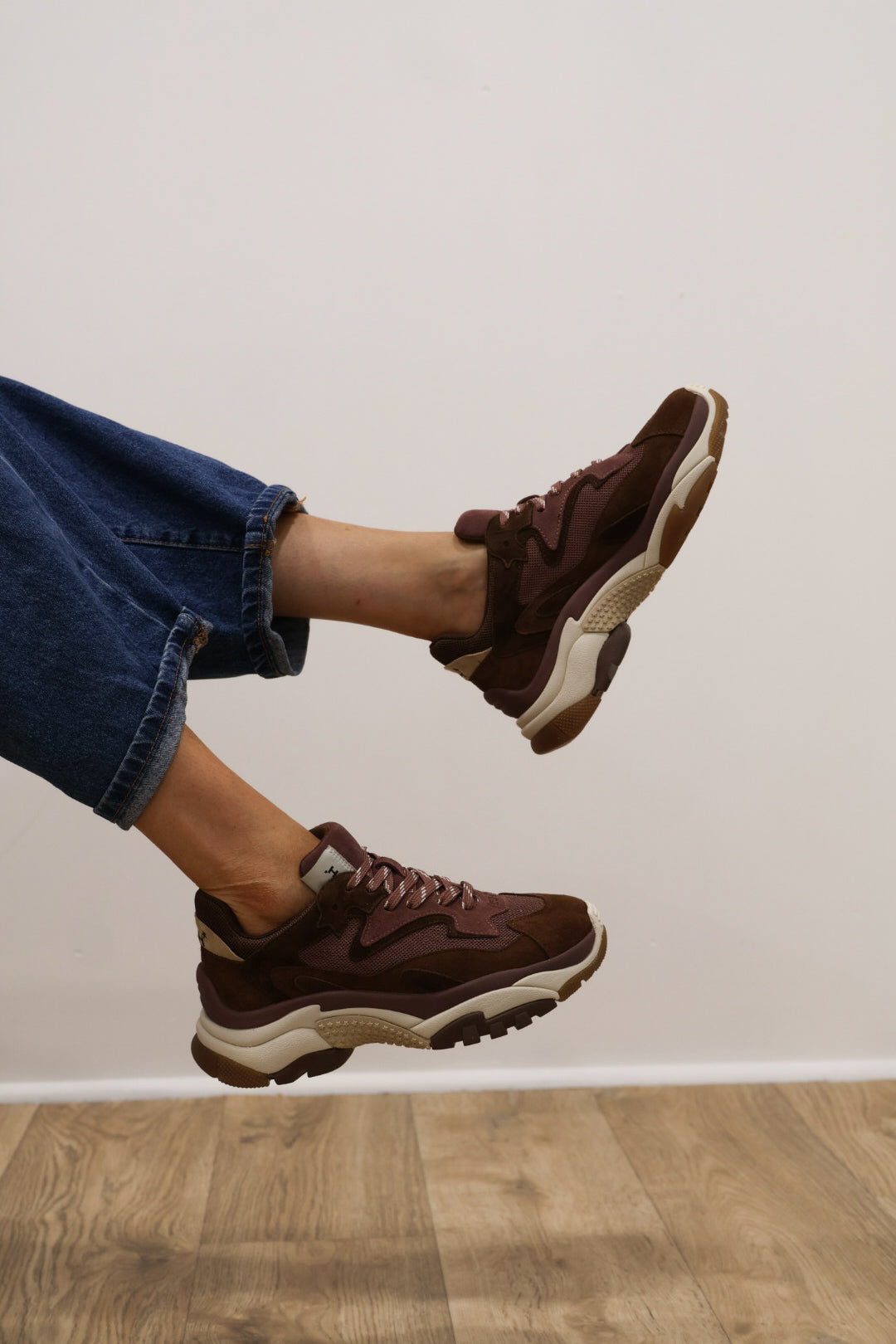 Ash - Addict Brown/Burgundy Trainer