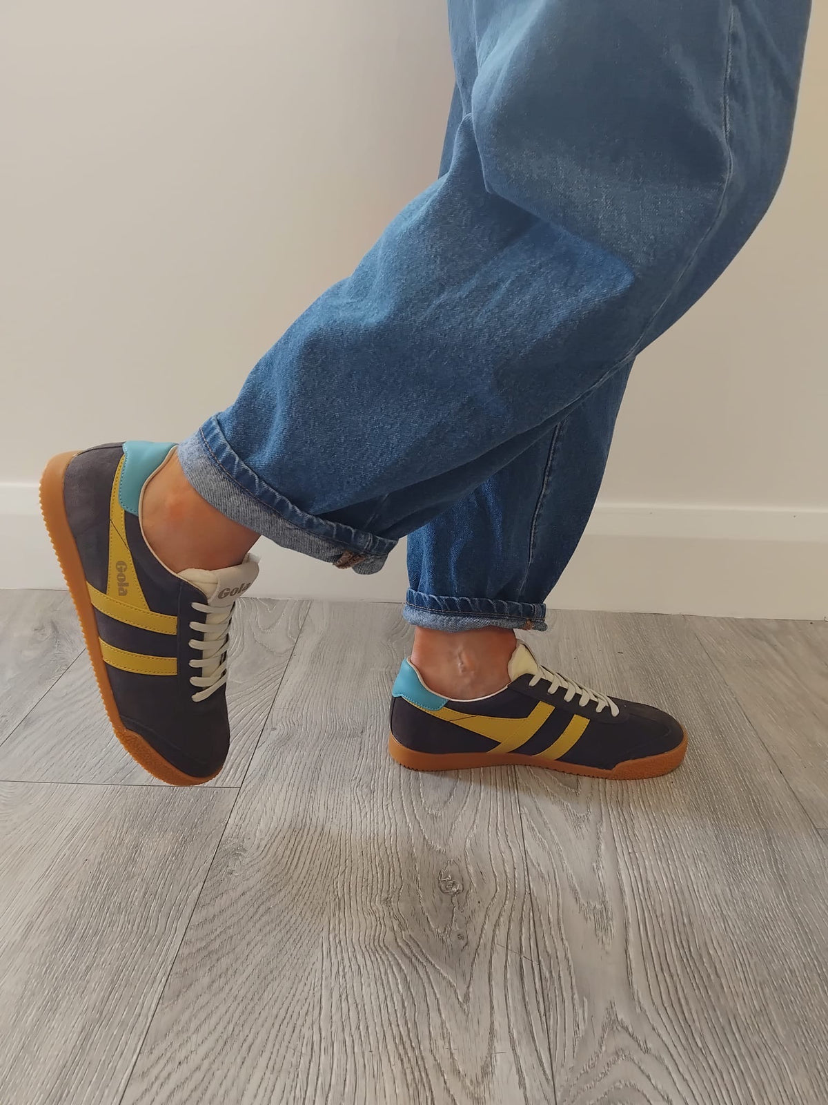 Gola - Elan Brown and Yellow Trainer