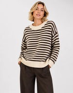 Anna - Brown/Cream Stripe Jumper [Preorder for End of September]