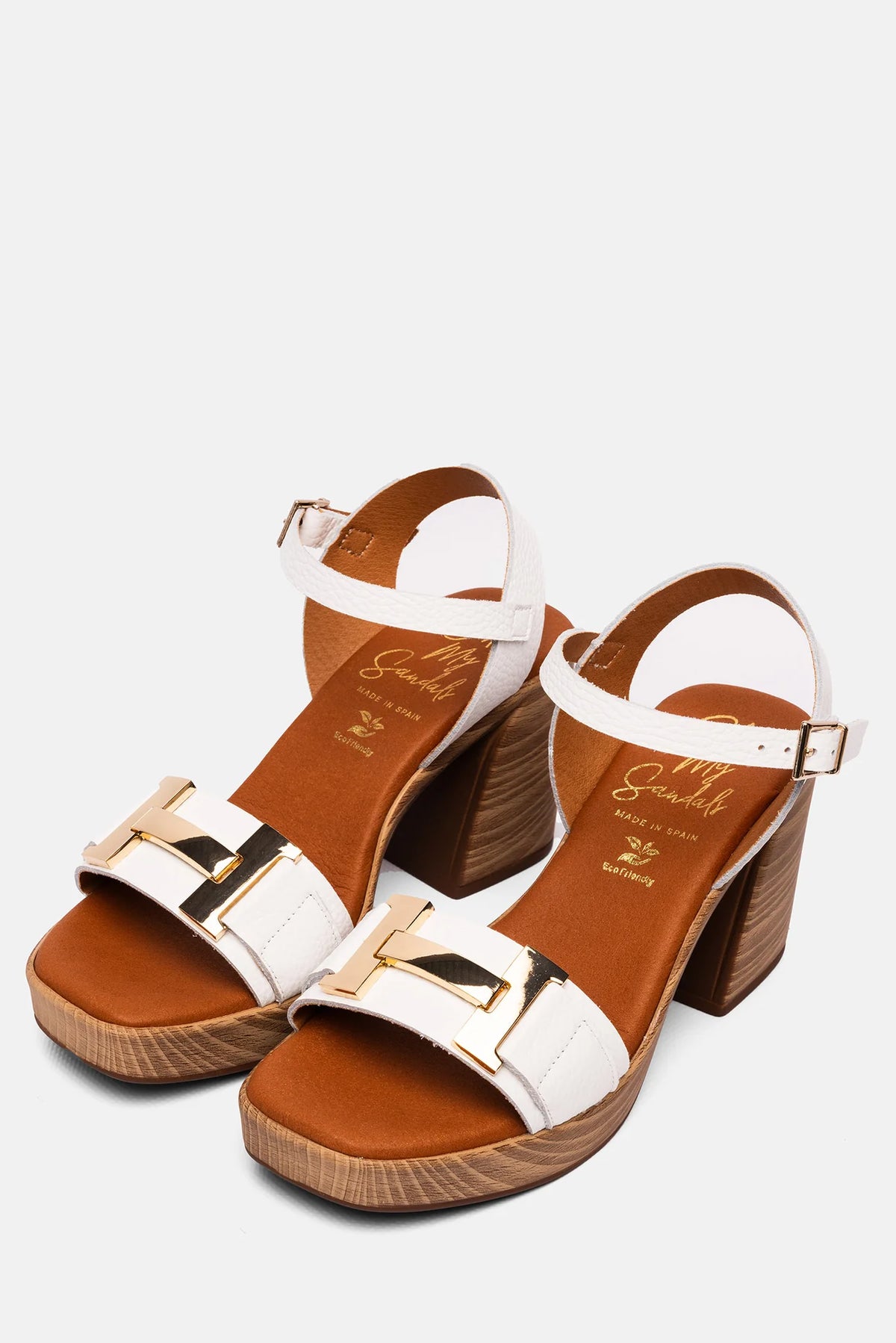 Oh My Sandals - 5636 White Platform Sandal