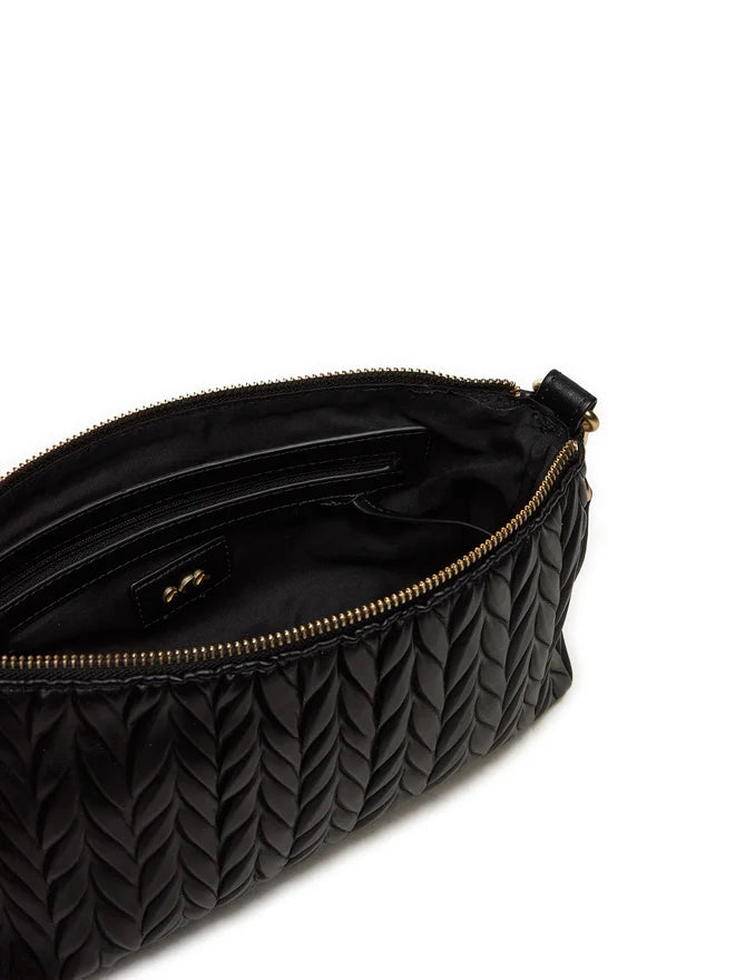 Ara - 21906 Black Pleated Clutch/Crossbody